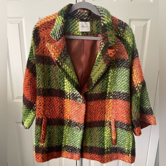 Motel Rocks Multicolor Plaid Jacket Size Large - Picture 1 of 7